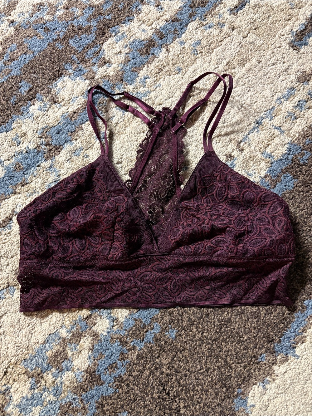 aerie Lace Bralette in Plum